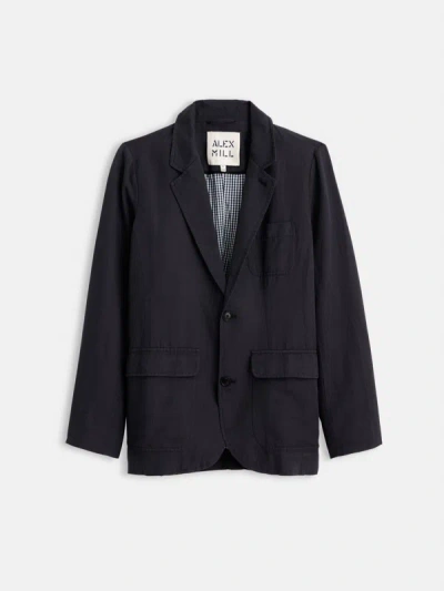 Shop Alex Mill Meggie Blazer In Drapey Twill In Washed Black