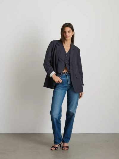 Alex Mill Suitish Blazer In Drapey Twill In Washed Black
