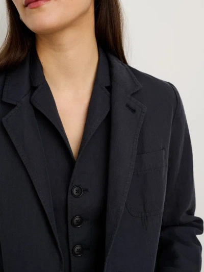 Shop Alex Mill Meggie Blazer In Drapey Twill In Washed Black