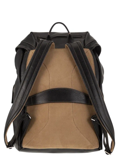 Shop Brunello Cucinelli Leather Backpack