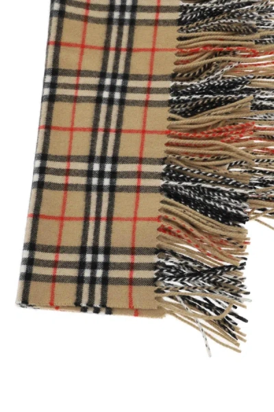 Shop Burberry Ered "happy Cashmere Checkered