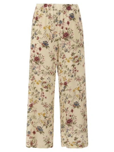 Shop Weekend Max Mara Gradara Printed Silk Crop Trousers