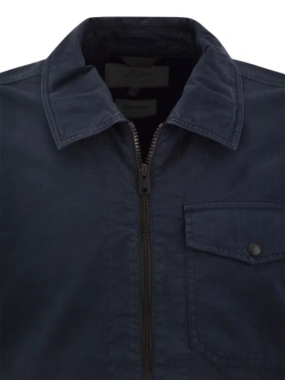 Shop Woolrich Garment Dyed Shirt Jacket In Pure Cotton