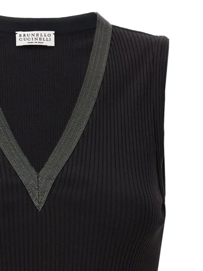 Shop Brunello Cucinelli Monile Tops Black