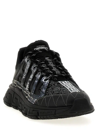 Shop Versace Trigreca Sneakers Black