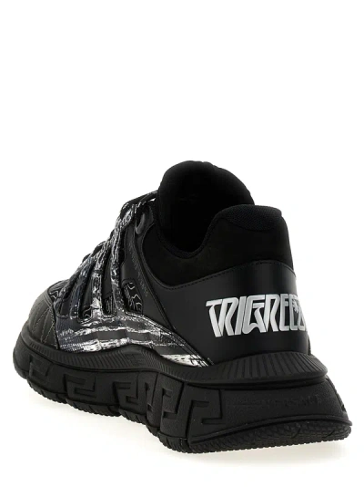 Shop Versace Trigreca Sneakers Black