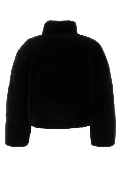 Shop Prada Woman Black Shearling Down Jacket