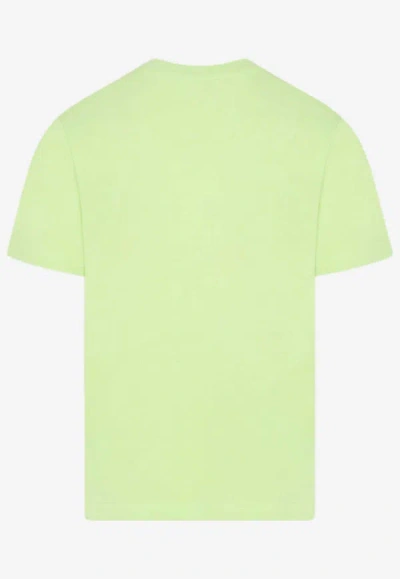 Shop Casablanca Crewneck Graphic-print T-shirt In Green