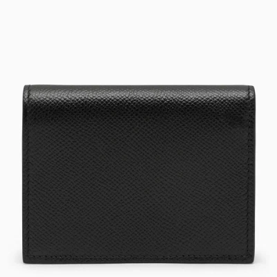 Shop Ferragamo Vara Bow Credit Card Holder Black Leather