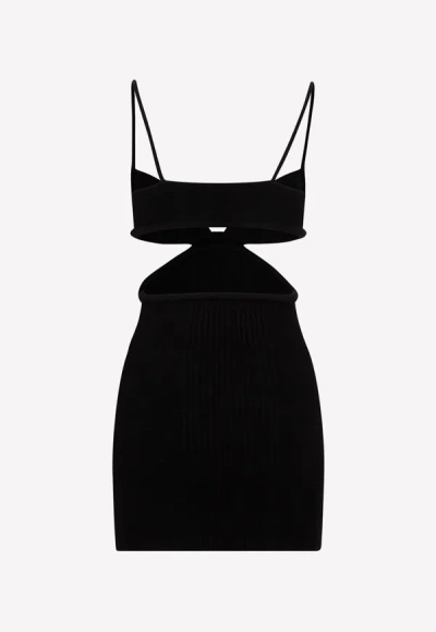 Off-white Off White Cut Out Mini Dress In Black