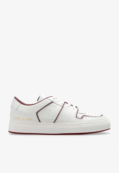 Shop Common Projects Decades Low-top Leather Sneakers In White
