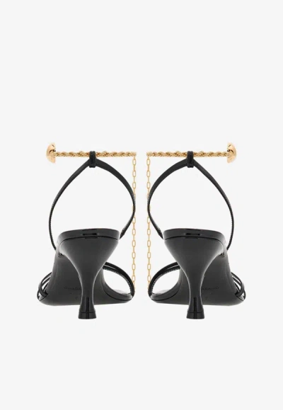 Ferragamo Denise 70 Patent Leather Sandals In Black