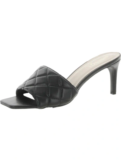 Shop Rouge Always 22 Womens Faux Leather Quilted Heels In Black