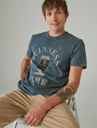 Shop Lucky Brand Men's Guinness Time Tee In Blue