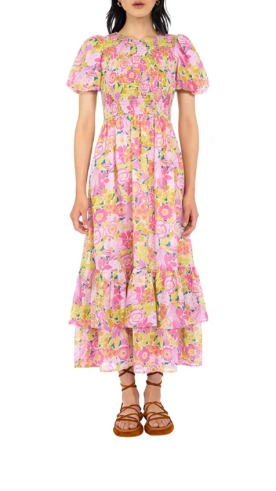 Shop Banjanan Quant Dress In Rose In Multi