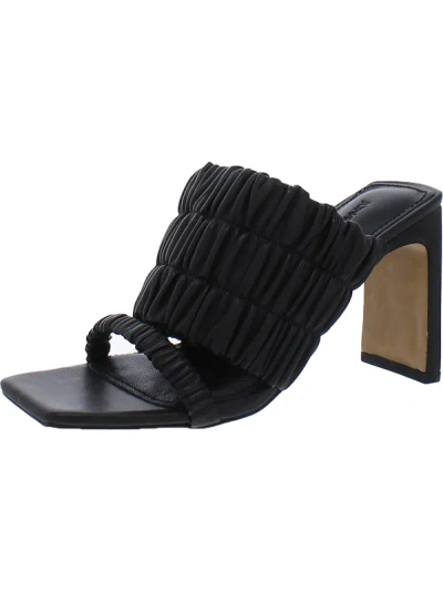 Shop Jonathan Simkhai Felix Elastic Womens Leather Slip On Mules In Black