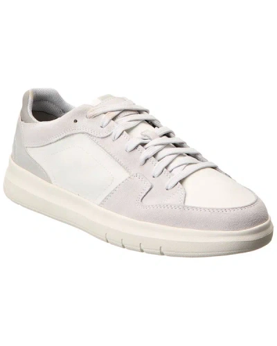 Shop Geox Merediano Canvas & Suede Sneaker In White