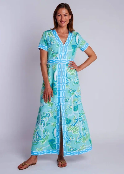 Shop Ck Bradley Leland Dress In Winifred Seafoam In Multi