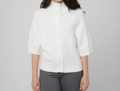 Shop Coco Y Club Front Button Up Sweater In Off White