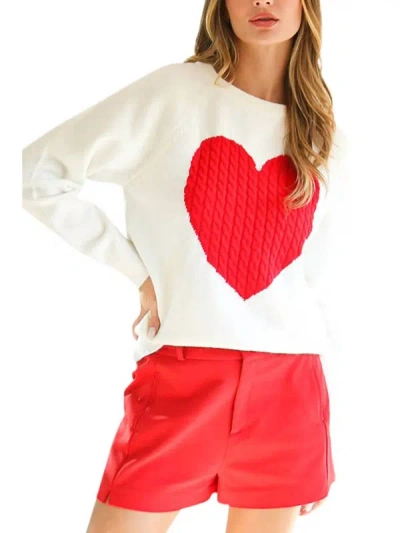 Shop Vine & Love Follow Your Heart Sweater In White