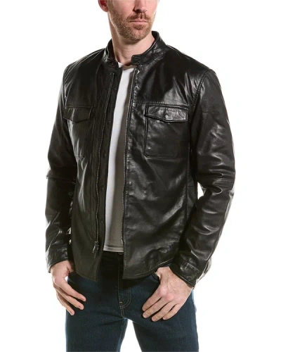 Shop John Varvatos Steve Leather Jacket In Black