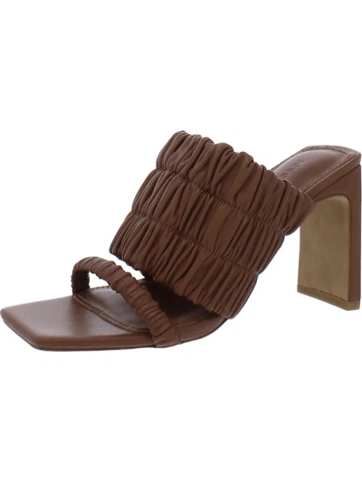 Shop Jonathan Simkhai Felix Elastic Womens Leather Slip On Mules In Brown