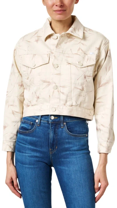 Shop Ag Miral Cropped Jacket In Neutral In Beige
