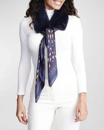 Shop Pia Rossini Maxine Scarf In Navy In Blue