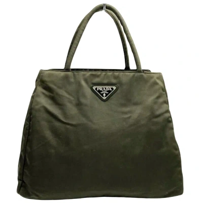 Shop Prada Synthetic Tote Bag () In Green