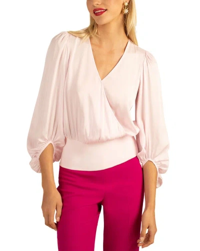 Shop Trina Turk Courageous Silk-blend Top In Pink