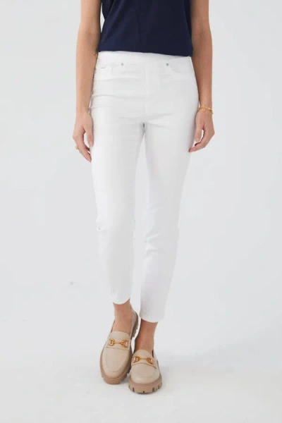 Shop Fdj Euro Twill Pull-on Slim Ankle In White
