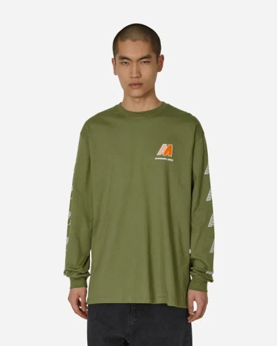 Shop Automobili Amos Aa Logo Longsleeve T-shirt Army In Green