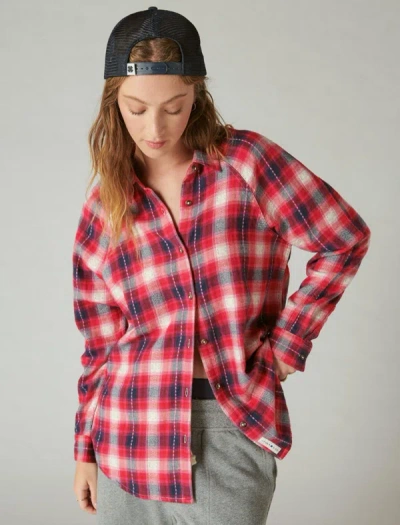 Shop Lucky Brand Women's Oversized Plaid Tunic In White