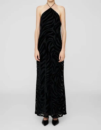 Shop Anine Bing Leanne Dress In Black Zebra Burnout In Multi