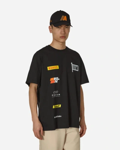 Shop Automobili Amos Racing Sponsors T-shirt In Black