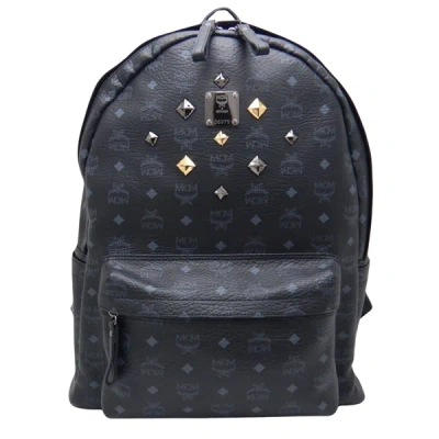 Shop Mcm Stark Visetos Leather Backpack Bag () In Black