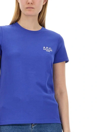 Shop Apc A.p.c. T-shirt "denise" In Blue