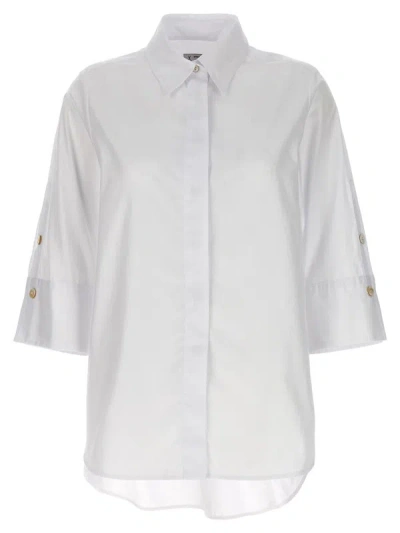 Shop Alberto Biani Poplin Shirt In White