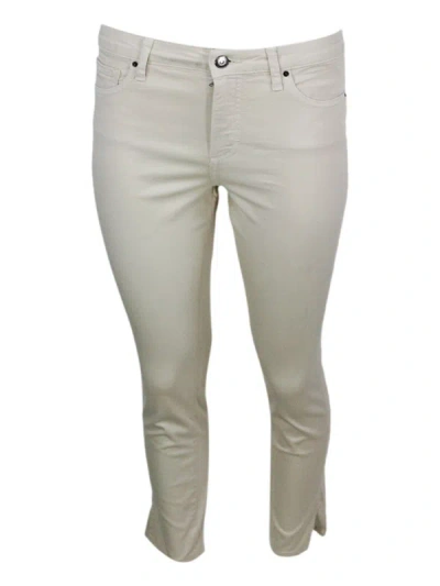 Shop Armani Exchange Trousers In Beige