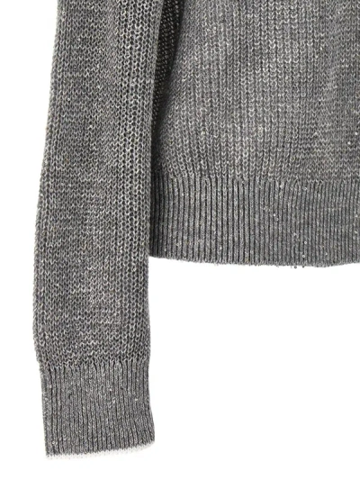 Shop Brunello Cucinelli College Sweater In Gray