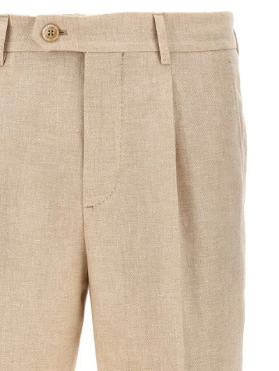 Shop Brunello Cucinelli Smart Trousers In Beige