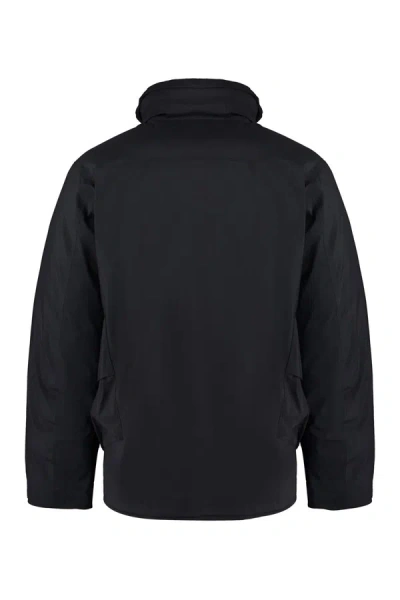 C.p. Company C.p.company Technical Fabric Jacket With Internal Removable Down Jacket In Black