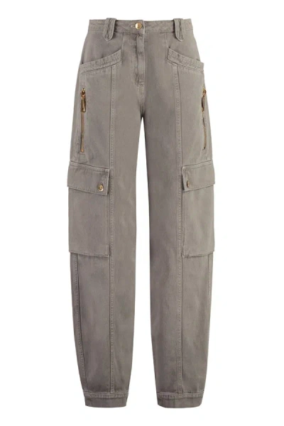 Shop Elisabetta Franchi Carrot-fit Jeans In Grey