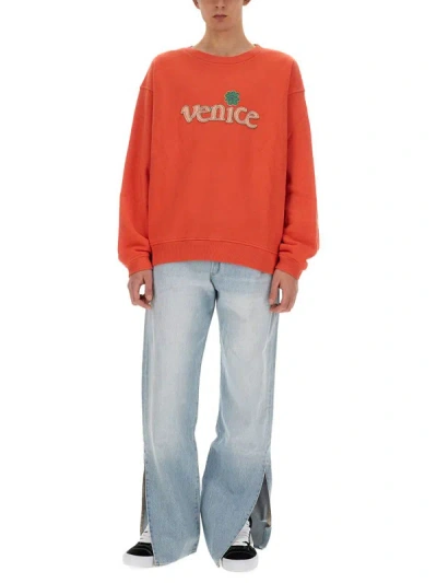 Shop Erl "venice" Sweatshirt In Red