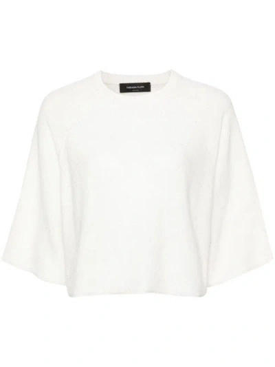 Shop Fabiana Filippi Sequin Detail Sweater In White