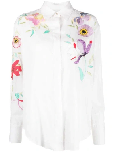 Shop Forte Forte Forte_forte Floral Embroidery Shirt In Multicolour