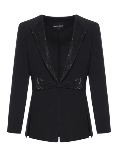 Shop Giorgio Armani Jacket In Black
