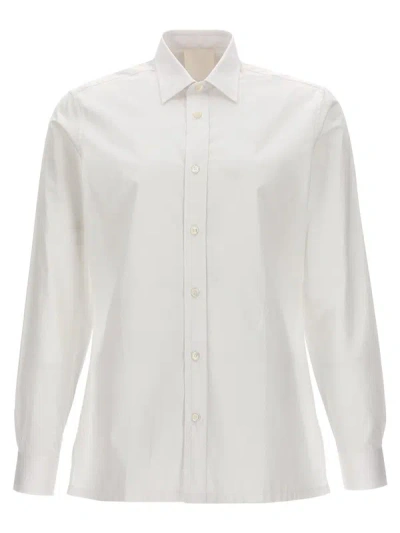 Shop Givenchy Logo Embroidery Shirt In White