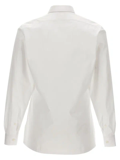 Shop Givenchy Logo Embroidery Shirt In White