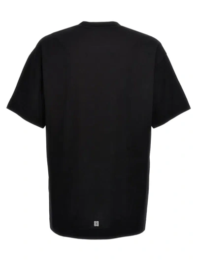 Shop Givenchy Logo Embroidery T-shirt In Black